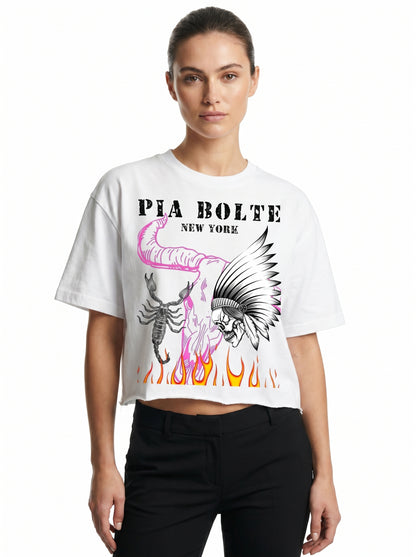 PIA BOLTE® Inferno Art Cropped Shirt