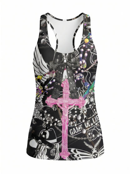 PIA BOLTE® “Sacred Chaos” Tanktop – Pink Cross Edition