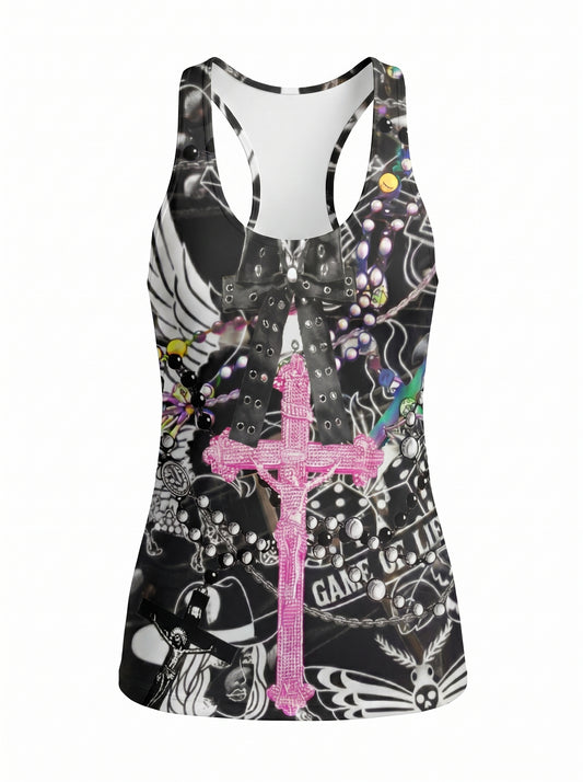 PIA BOLTE® “Sacred Chaos” Tanktop – Pink Cross Edition