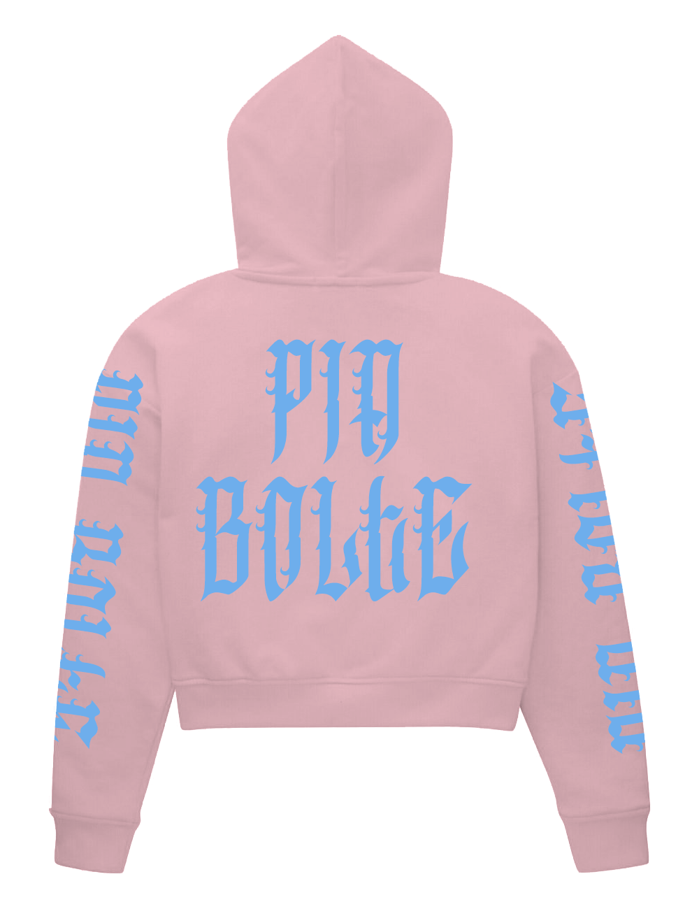 Crop Hoodie Skull (gold, neon pink, green, blue)
