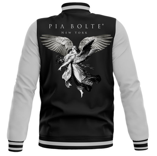 College Jacket black grey ANGEL unisex