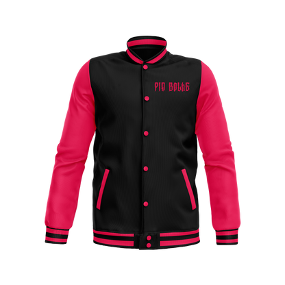 College Jacket black pink ANGEL woman