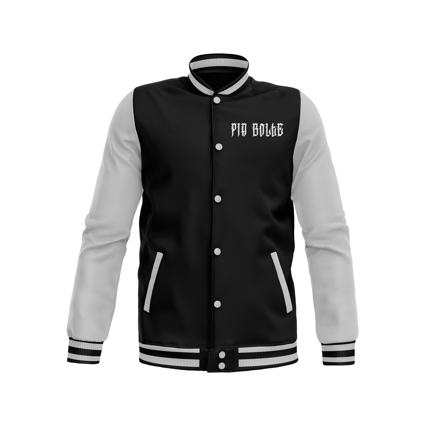 College Jacket black grey ANGEL WOMAN