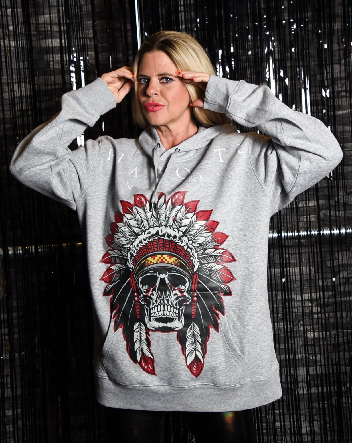 HOODIE INDIAN grey