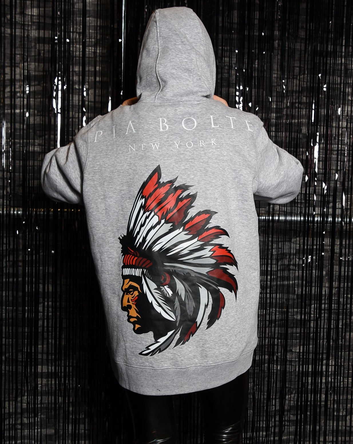 HOODIE INDIAN grey