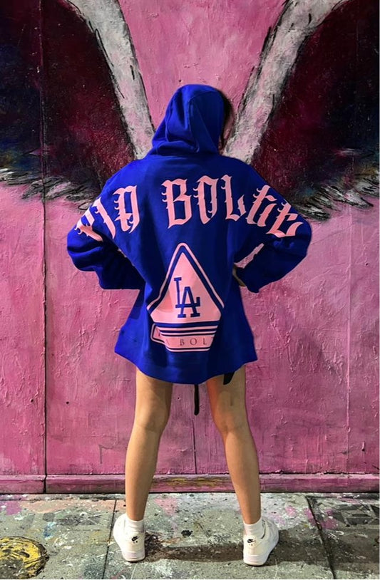 Hoodie LA royal blue