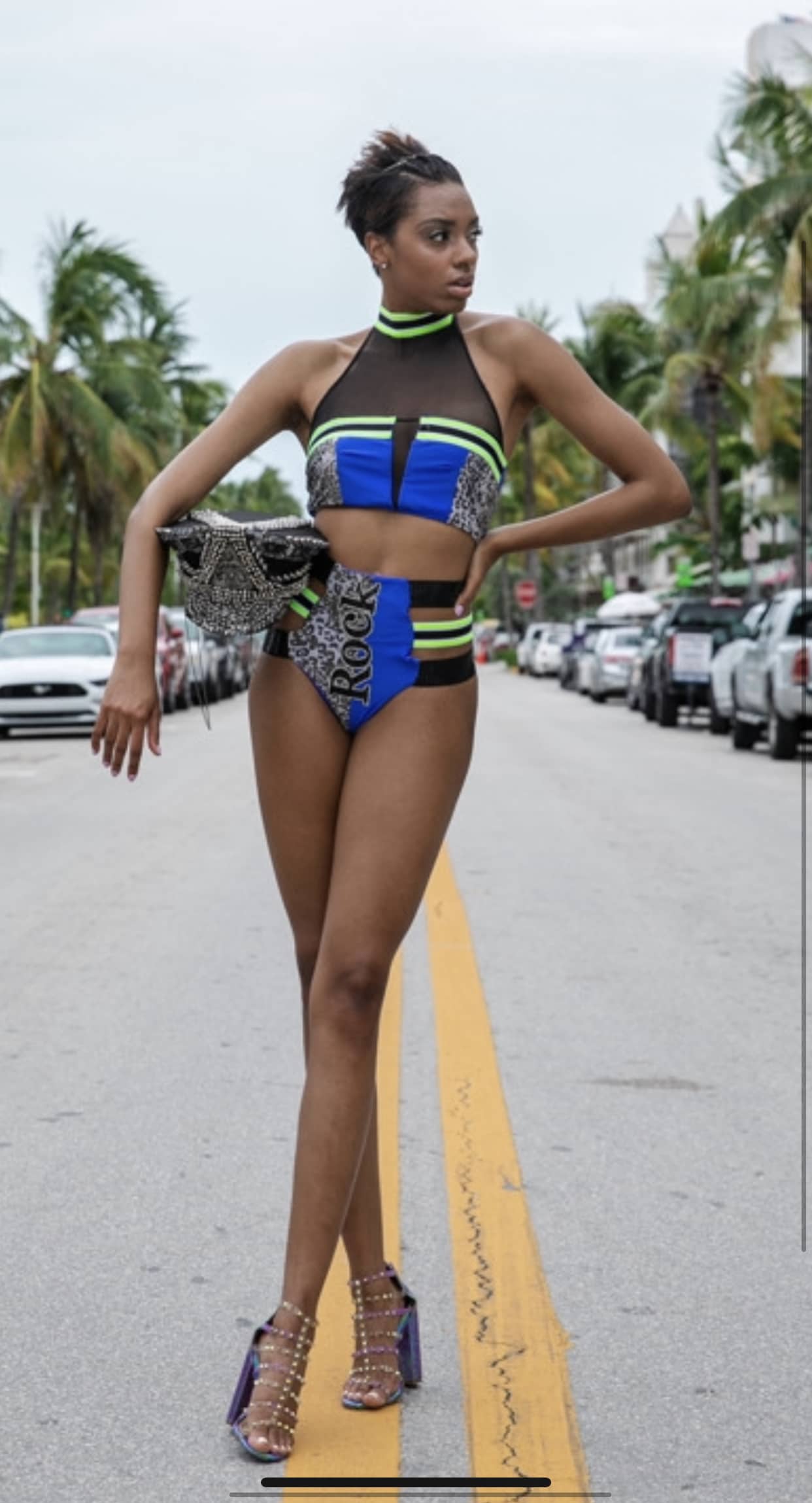 PIA BOLTE® MIAMI Bikini Blue ROCK - PIA BOLTE® COUTURE