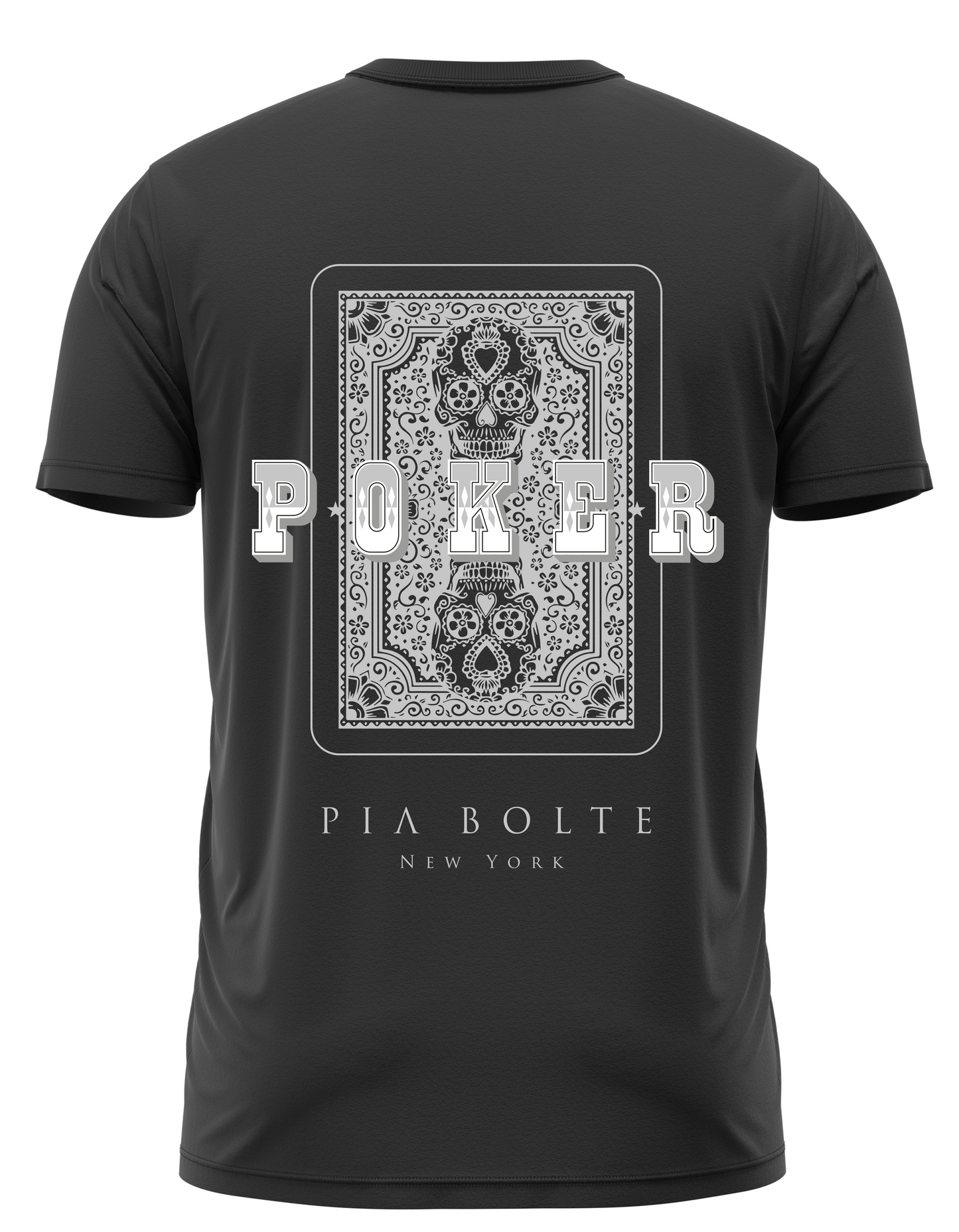 Men T-Shirt POKER black grey