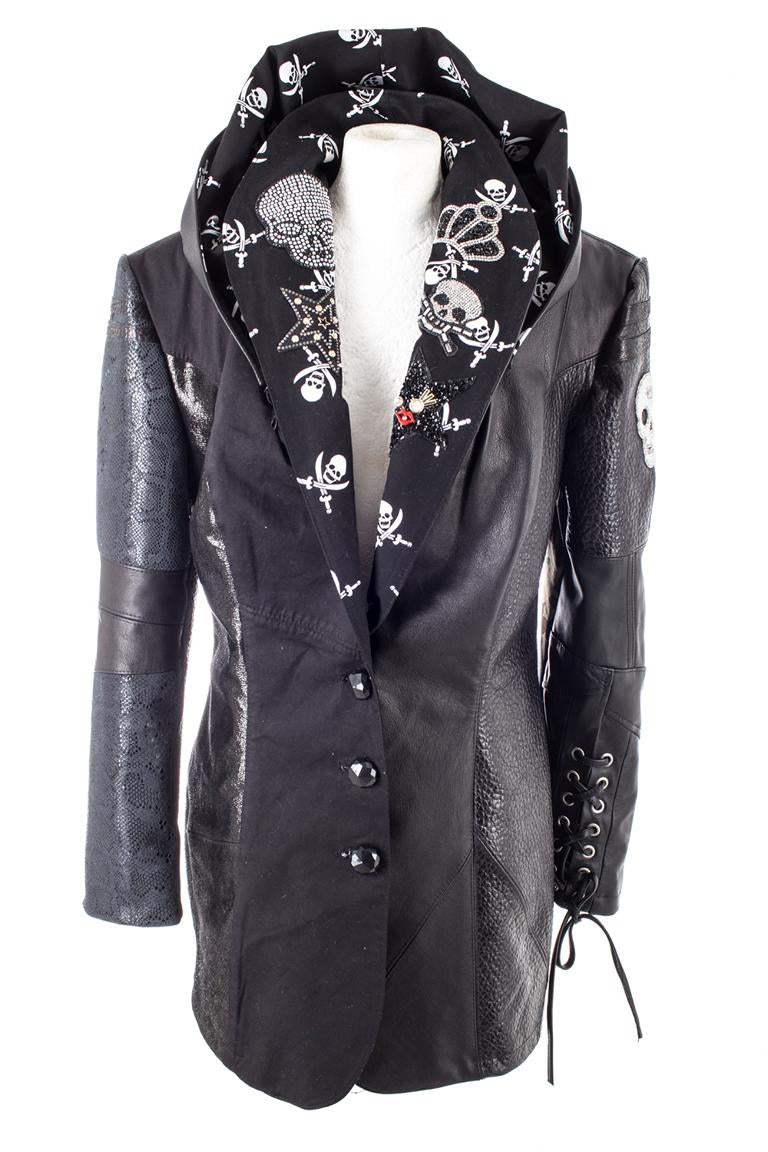 PIA BOLTE® SKULL BLACK LONG BLAZER - PIA BOLTE® COUTURE