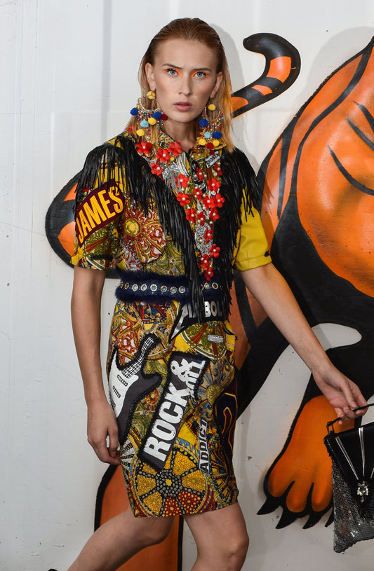 SALE!!! DRESS yellow ROCK&ROLL - PIA BOLTE® COUTURE